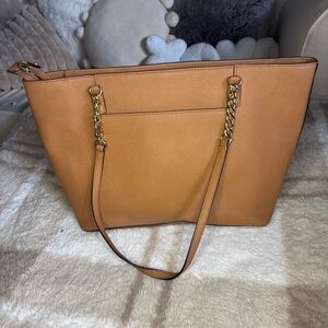Micheal Kors Tan Leather Tote Bag